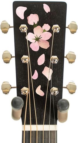 Pligreat 2 PCS ملصقات ديكور الغيتار الغيتار الغيتار لاصقة ديي ديي جيتار ديكور زهور الكرز الوردي قابلة in Kuwait