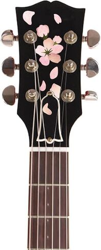 Pligreat 2 PCS ملصقات ديكور الغيتار الغيتار الغيتار لاصقة ديي ديي جيتار ديكور زهور الكرز الوردي قابلة in Kuwait