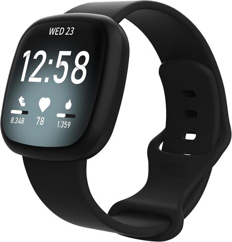 FanTEK Compatible with Fitbit Versa 3 Bands/Versa 4 Bands/Fitbit Sense 2/ Sense Bands for Women Men, Soft TPU Waterproof Sport Wristbands Replacement Straps Accessories in Saudi Arabia