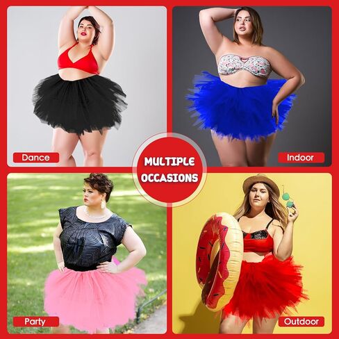 5 Layers Plus Size Tutu Skirts for Women Extra Large Tulle Skirt 80s Adult Tutu Skirts Tutus Halloween Costumes in Saudi Arabia