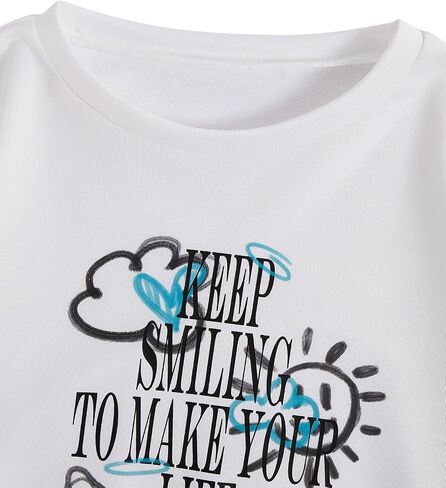 Girl's Cartoon Grapher Shirtshirt Long Sleeve Crewneck Pullover Tops Cute Fall Topits in Saudi Arabia
