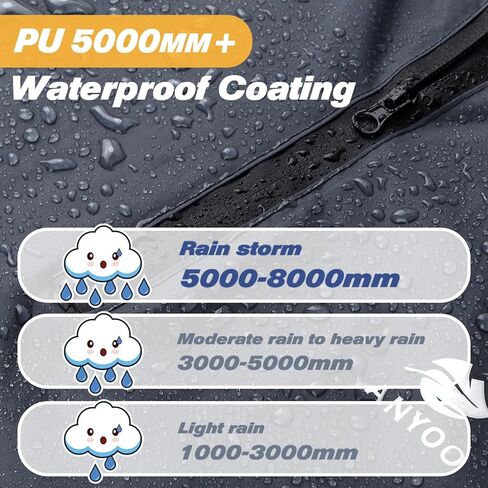 معطف مطر مضاد للماء من Anyoo، قبعات مطر للدراجة خفيفة الوزن وصغيرة الحجم وقابلة لإعادة الاستخدام للبالغين in Kuwait