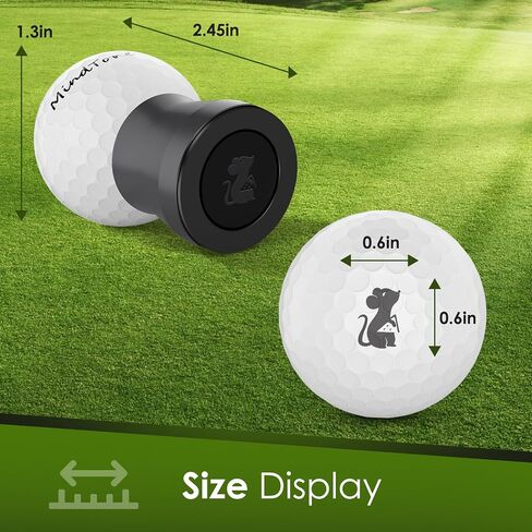 Golf Ball Stamper with Refillable Permanent Ink - Golf Ball Stamp Marker to Identify Golf Balls - Golfing Accessories Reusable Golf Ball Marking Tool Great Gifts for Men and Women Golfers in Saudi Arabia