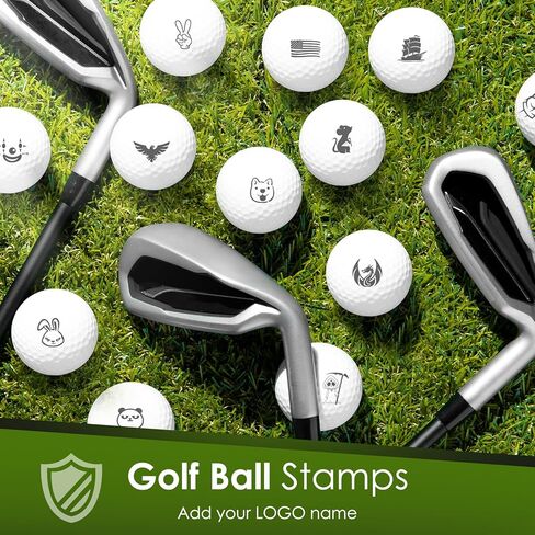 Golf Ball Stamper with Refillable Permanent Ink - Golf Ball Stamp Marker to Identify Golf Balls - Golfing Accessories Reusable Golf Ball Marking Tool Great Gifts for Men and Women Golfers in Saudi Arabia