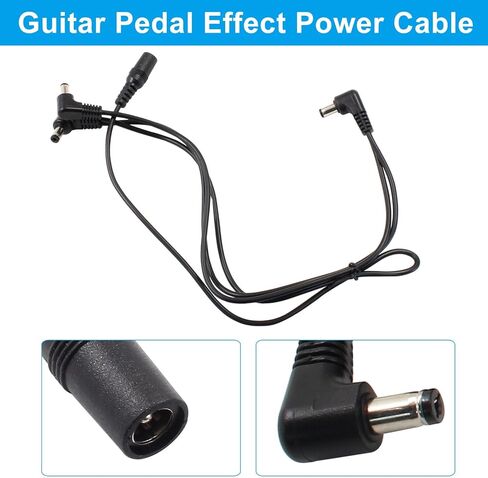 Piutouyar من 1 إلى 3 طريق كابل دواسة تأثير الجيتار ، دواسة الغيتار الأسود Daisy سلسلة كابل كابل سلك مزود برأس المنحنى لتوصيل محول DC 9V in Kuwait