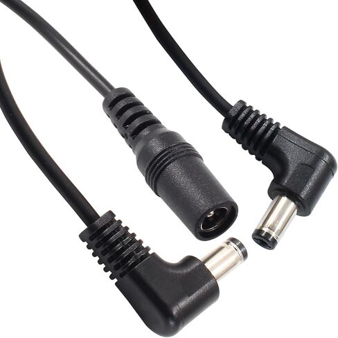 Piutouyar من 1 إلى 3 طريق كابل دواسة تأثير الجيتار ، دواسة الغيتار الأسود Daisy سلسلة كابل كابل سلك مزود برأس المنحنى لتوصيل محول DC 9V in Kuwait