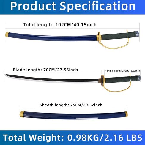 Shanks Sword Anime Cosplay Props,40inch Plastic Sword Not Sharp,Suitable for Collection Performance and Gift in Saudi Arabia