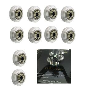 Creality Ender 3 3D Printer Clear Polycarbonate Wheel Plastic Pulley Linear Bearing for Creality Ender 3/Ender 3 V2/Ender 3 Pro/Ender 3 Max/Ender 5 Series/CR 10 Series 3D Printer(Pack of 10)
