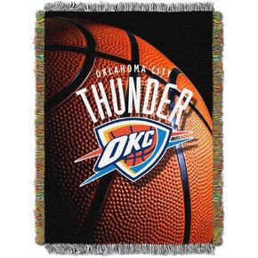 Northwest NBA Oklahoma City Thunder Unisex-Adult Woven Tapestry Throw Blanket, 48" x 60", Photo Real