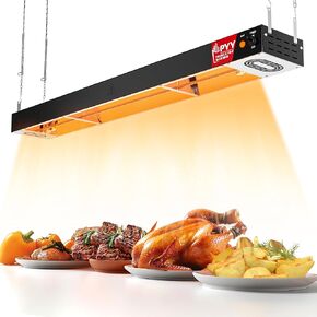 شريط مصباح تسخين الطعام PPY مقاس 42 بوصة - جهاز تسخين الطعام التجاري، معلق من الفولاذ المقاوم للصدأ، سخان كهربائي، أضواء تسخين للبطاطس المقلية، خدمة طعام كافتيريا، مطعم، أسود in Kuwait