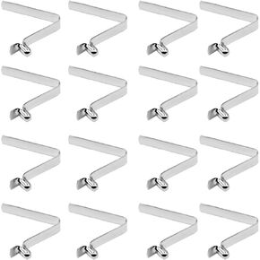 16-Pack 5x3mm Steel Kayak Paddle Snaps - V-Shaped Single Pin Push Button Spring Clips for Camping and Awning Pole Locks
