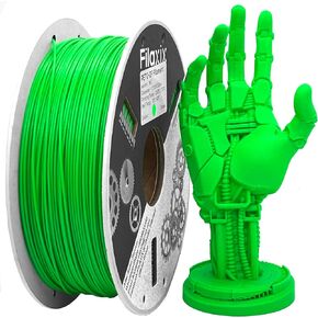 Glass Fiber PETG Filament 1.75mm, PETG GF 3D Printer Filament, Water and Weather Resistant,Compatible with Bambu LAB,Creality K1C,QIDI MAX3, FLASHFORGE, Prusa MK4 FDM 3D Printer, 1 KG,Green