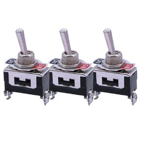 mxuteuk 3pcs Heavy Duty Rocker Toggle Switch 15A 250V SPST ON/Off 2 Terminal 2 Position, Ten-1021-B101