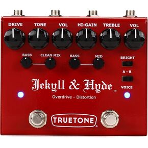 Truetone V3JH - Jekyll and Hyde - Overdrive-Distortion guitar pedal V3JH,Red