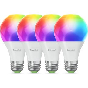 Nanoleaf Essentials Smart LED Color-Changing Light Bulb (60W) - RGB & Warm to Cool Whites, App & Voice Control (Works with Apple Home, Google Home)