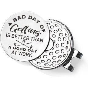 QVUXZ Retirement Golf Gifts for Men Women Golfers, Dad Grandpa Mom Husband Golfing Retired Gifts, A Bad Day of Golfing, Golf Ball Marker