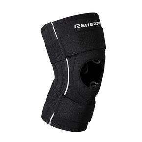 Rehband knee brace sports, 1 piece, 5mm neoprene knee support with patella opening construction, hook and loop fastener for high support & stability