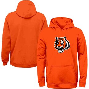 Outerstuff NFL Cincinnati Bengals Orange Kids Youth 8-20 Official Licensed Alternate Fleece Primary Logo Pullover Hoodie