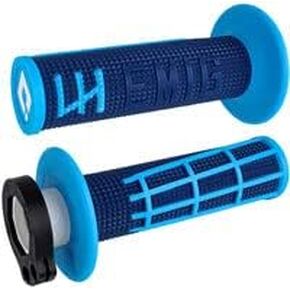 MotoMXHouse ODI Emig 2.0 - V2 Lock-On Grips – NAVY/CYAN