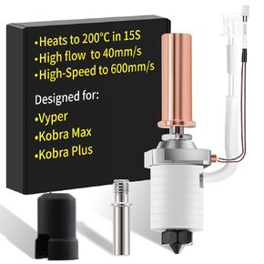 Vyper Hotend Ceramic Heating Block: Compatible with Anycubic Kobra Max, Kobra Plus 3D Printer, Rapid Heating, High-Temp/High Flow/High-Speed Printing, Vyper Hot End Replacement Part, by SAPLUSREPRAP