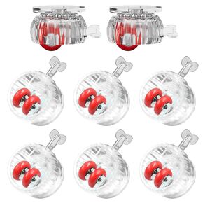 Self Adhesive Caster Wheels, 8 PCS 360°Rotation Mini Caster Wheels, Universal Wheel with Ball Bearings, Thickened Silent Furniture Casters, for Furniture Appliances, Support 120kg（Clear）