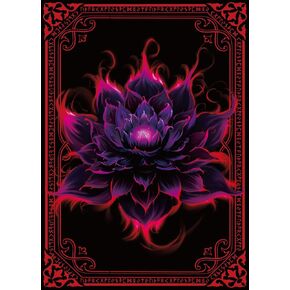 MTG Card Sleeves 100CT (Blood Black Lotus), Matte Art Card Sleeves, Matte Back & Clear Front, 66x92mm