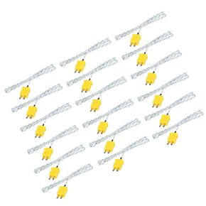 MECCANIXITY 30pcs K Type Thermocouple Mini Connector Temperature Sensor Probes Fiberglass 3.3ft -50 to 400°C(-58 to 752°F)