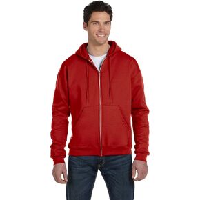 Champion S800 Unisex Adult 9 oz. 50/50 EcoSmart Full-Zip Hoodie, Scarlet, XX-Large