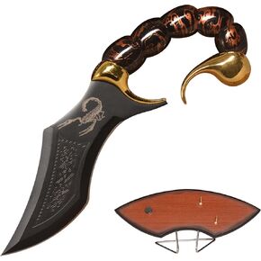 13.4" Stainless Steel Gold Fantasy Scorpion Sword for Home Decoration, Display, Collection