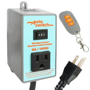 O'SKOOL Wireless Electrical Outlet Switch, 433M Transmitter 120V Plug (Battery Included)