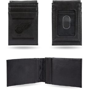 Rico Industries NHL Detroit Red Wings Laser Engraved Black Tri-Fold Wallet - Men's Accessory