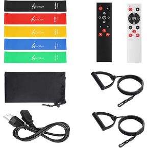 Resistance Loop Exercise Bands with Set of 5 and Carry Bag,1 Set Exercise Bands,2 Remote Controls,A Power Cord