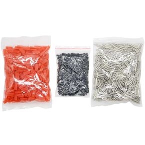 500 PCS Dental Lab Dowel Pin Master Twin Double Dinives مع أكمام بلاستيكية حمراء