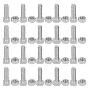 Nuts Bolts,20 Set 22mm M6x22 Bolts and M6 Nut Aluminium Nuts & Bolts Set Tool Accessory for Greenhouse