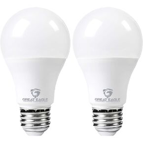 Great Eagle Lighting Corporation Super Bright 150W-200W LED Light Bulb 2600 Lumens, A21 Non-Dimmable 3000K Soft White, High Lumen, UL Listed (2-Pack)