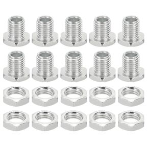 PATIKIL M10x30mm Hex Bolts and Nuts Kit, 10 Set Fine Thread Hollow Screws Assortment Hexagon Head Screw Through Hole Bolt Chandelier Fasteners