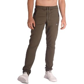 SCR SPORTSWEAR Men's Sweatpants with Pockets Tapered Slim Athletic Joggers Open Bottom Activewear Lounge Pants by Inseam (S/33L, Khaki Green-K536)