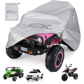 OLAKIDS Kids Ride on Toy Car Cover, Outdoor Large Protector for Children Toddler Electric Vehicles Power Wheels Jeep Truck, Universal Fit Waterproof Windproof All Weather Protection with Storage Bag