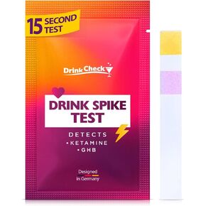 DrinkCheck Drink Spiking Test Strip, Escape Drink Spiking. Detect GHB or KETA Using The Personal Test Strips, Compliant with New Californian Law (20)
