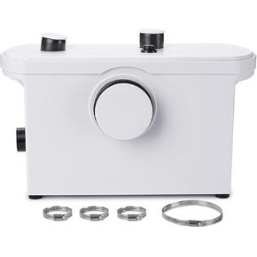 TOPWAY 600W Macerator Pump, Macerator Sewerage Sump Pump with 3 Water Inlets for Toilet, Basement, Kitchen, Sink, Shower, Bathtub Waste Water Disposal Upflush Machine