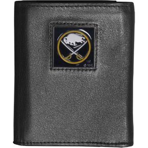 Siskiyou Sports NHL Buffalo Sabres Leather Tri-fold Wallet, white