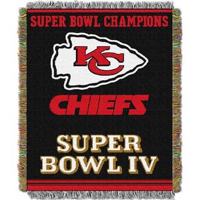 Northwest NFL Kansas City Chiefs Unisex-Adult Woven Tapestry Throw Blanket, 48" x 60", Commemorative
