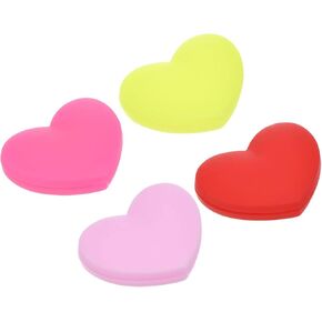 BWESOO 4PCS التنس الاهتزاز رطبة ، وسلسلة مضرب صدمة على شكل قلب على شكل قلب لمسكويت التنس ، والأصفر ، والوردي الشاحب ، والأحمر ، والوردي ، والاهتزازات التنس ،