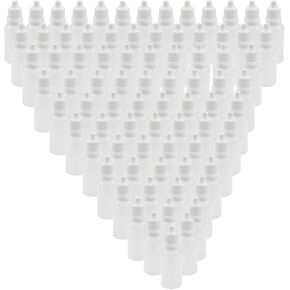 100 قطعة من زجاجات القطارة البلاستيكية سعة 15 مل/0.5 أونصة من Waziaqoc، زجاجة قطارة عين فارغة قابلة للعصر مع غطاء لولبي للزيوت العطرية والمحلول الملحي in Kuwait