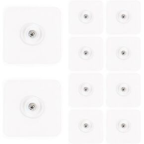 10 Pack Adhesive Wall Hooks Wall Hooks for Hanging Nails Free Sticker Screw Free Sticker for Bathroom Kitchen Office Home Reusable Adhesive Wall Mount Hooks Heavy Duty Waterproof Picture Hangers