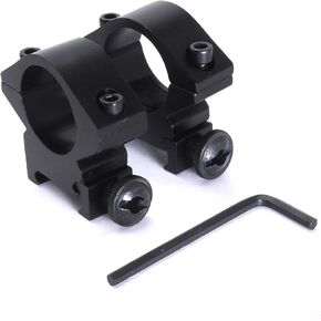 eoocvt 2pcs Low Profile 25.4mm 1" Scope Rings 20mm Picatinny Weaver Rail Mount Black