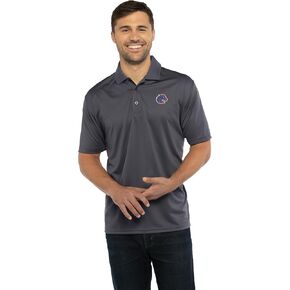 Vantage Apparel Men's Collegiate Premium Moisture Wicking Dark Gray Icon Polo, Boise State Broncos, 3X-Large