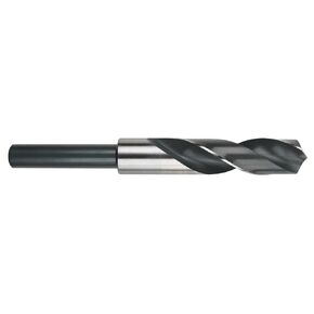 17032 Silver and Deming Drill Bits, High-Speed Steel, Black and Silver Finish, 1/2" Reduced Round Shank, 118 Degree Point, 17/32" Size