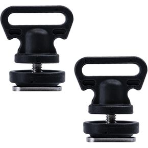 CHANGE MOORE Track Mount Vertical Tie Downs, 2/4Pcs Tie Downs for Kayak Track Mount, Stainless Steel Kayak Track Mount Tie Downs for Securing Cooler, Crate to Track System, Kayak Fishing Accessories