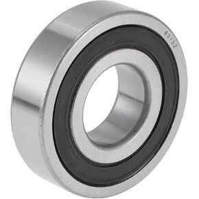 ACROPIX 63/32DDU Deep Groove Ball Bearings Lubricated Bearings Double Rubber Seal 32x75x20mm Black Silver Tone